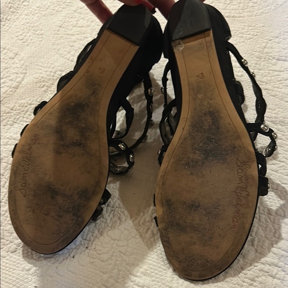 Sam Edelman Black Dustee Gladiator Sandals with Studded Straps. Size 8.5 - Picture 8 of 14